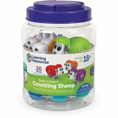 LEARNING RESOURCES Counting Sheep Set, 10 Sheep, Snap-On Wool, Multi LRNLER6712